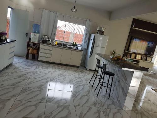 Η κουζίνα ή μικρή κουζίνα στο Casa no Centro