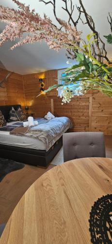 Postel nebo postele na pokoji v ubytování Haus Frankl