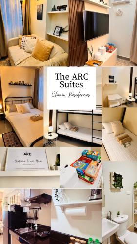 a collage of photos of a hotel room at The ARC Suites in Manila