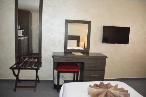 TV a/nebo společenská místnost v ubytování Olive Hotel Amman