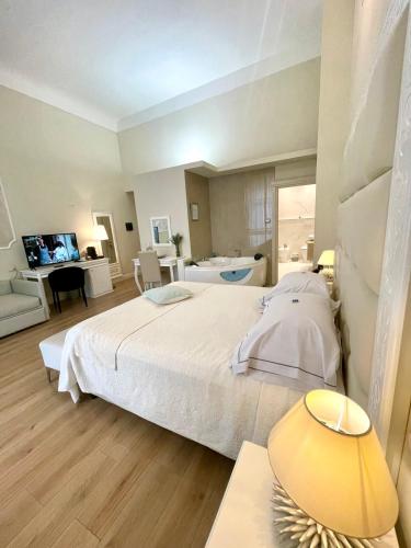 Cama o camas de una habitación en Palazzo Pischedda