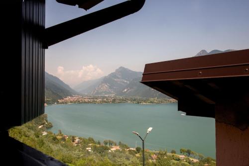 a view of a lake from a building at The magic view apartament in Rocca dʼAnfo