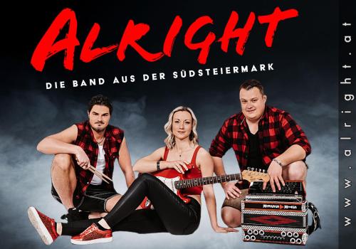 a poster for a band called alflight at Ferienwohnungen Karin am Seggauberg in Leibnitz