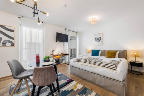 Ένα ή περισσότερα κρεβάτια σε δωμάτιο στο Vienna Hills Living