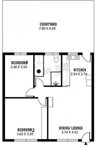 a floor plan of a small house at Payneham South Paradise Suite 4 in Norwood