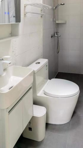 Salle de bains dans l'établissement 窄门齐云归风