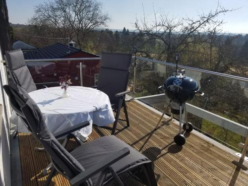Balkón nebo terasa v ubytování Sonnenhaus Oppenhausen