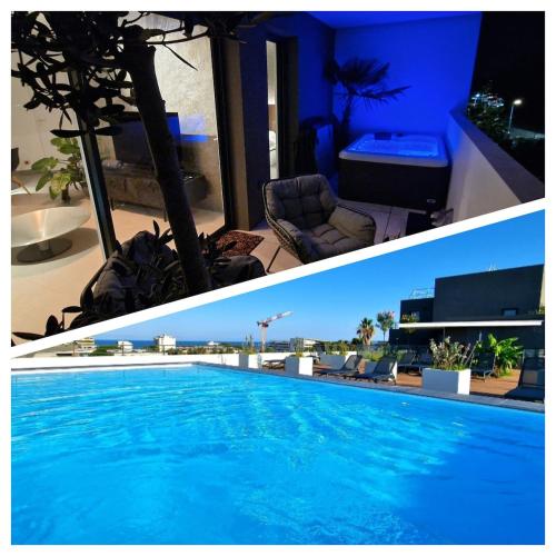 Bien design avec jacuzzi et piscine