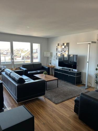 Χώρος καθιστικού στο BASELiving Luxury Suite - Near ESC - Bahnhof SBB - St Jakob