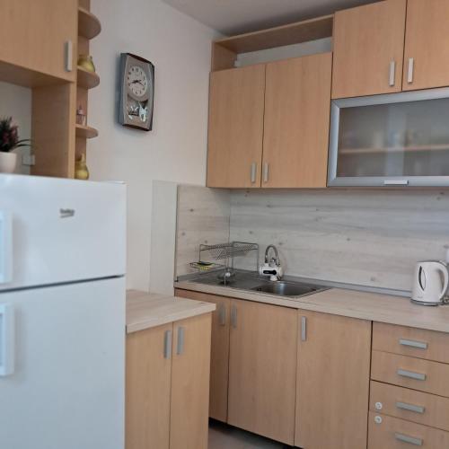 Kuchyň nebo kuchyňský kout v ubytování Aerodrom Apartment
