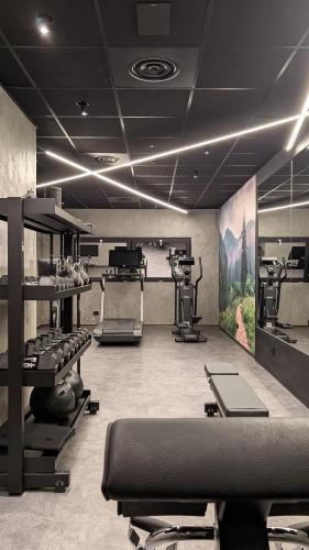 Fitness centrum a/nebo fitness zařízení v ubytování Mohe Boutique Hotel