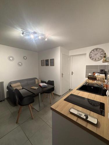 Kuchyň nebo kuchyňský kout v ubytování Appartement en aveyron