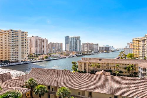Nespecifikovaný výhled na destinaci Hallandale Beach nebo výhled na město při pohledu z aparthotelu