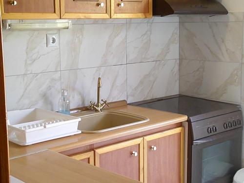 Η κουζίνα ή μικρή κουζίνα στο Kosta Apartment Halkidiki