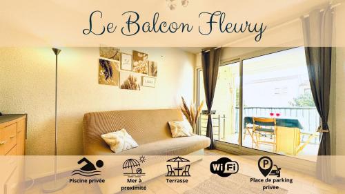 15 min à pieds de la mer- piscine privée- place de parking privée