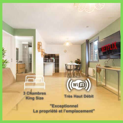 Cozy - 3 Chambres - Netflix - Kitchenette - Le Montesquieu