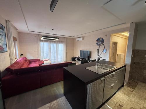 TV a/nebo společenská místnost v ubytování Apartman Ari