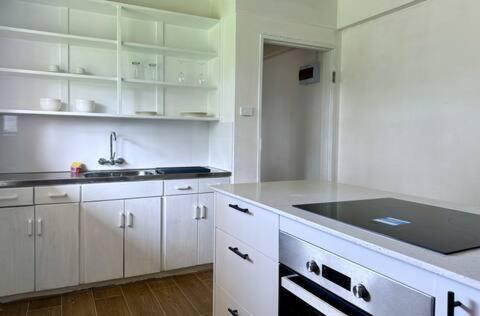 Kuchyň nebo kuchyňský kout v ubytování CBD Garden View