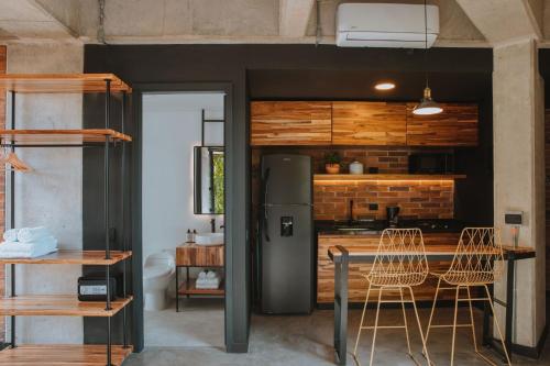Η κουζίνα ή μικρή κουζίνα στο Hotel 3450 Living Lofts