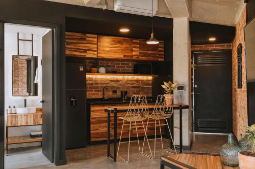 Η κουζίνα ή μικρή κουζίνα στο Hotel 3450 Living Lofts