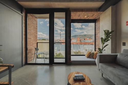 Χώρος καθιστικού στο Hotel 3450 Living Lofts