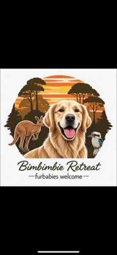 a picture of a dog in a wildlife retreat logo at Bimbimbie retreat in Jeremadra