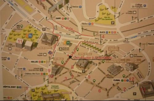 a map of the city of vienna at Une pause dans l'hyper centre de Chambéry in Chambéry