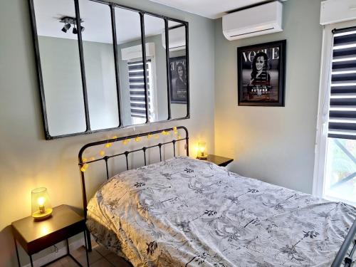 Postel nebo postele na pokoji v ubytování Appartement Hyères