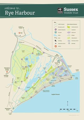 a map of the rv hinterbush neighbourhood at Rye Harbour Holiday Park in Rye Harbour