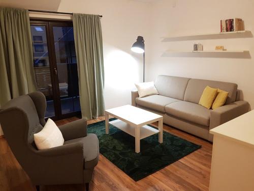Χώρος καθιστικού στο Apartmany Hrabovo