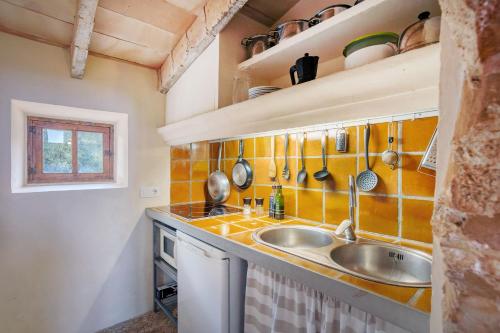 Kuchyň nebo kuchyňský kout v ubytování Finca Son Josep de Baix