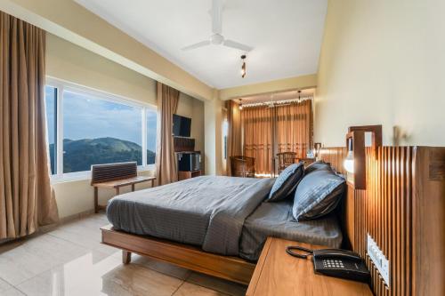 Nespecifikovaný výhled na hory nebo výhled na hory při pohledu z hotelu