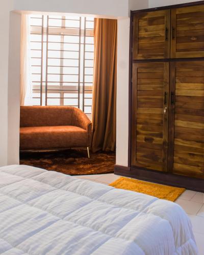 Ένα ή περισσότερα κρεβάτια σε δωμάτιο στο Appartement