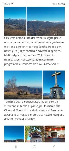a collage of photos of a lighthouse at La ca' dal Tunec in Valduggia