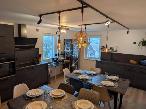 Η κουζίνα ή μικρή κουζίνα στο Ferienhaus "Die 16"