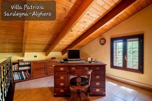 TV a/nebo společenská místnost v ubytování Villa Patrizia