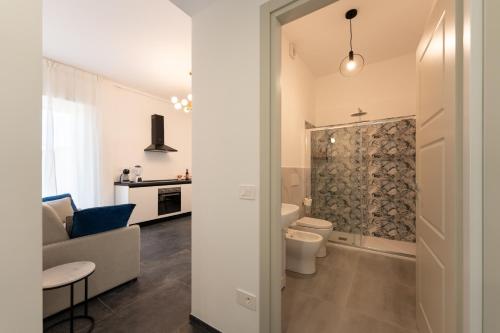 a living room with a toilet and a bathroom at Rinascimento Apartments in Florence