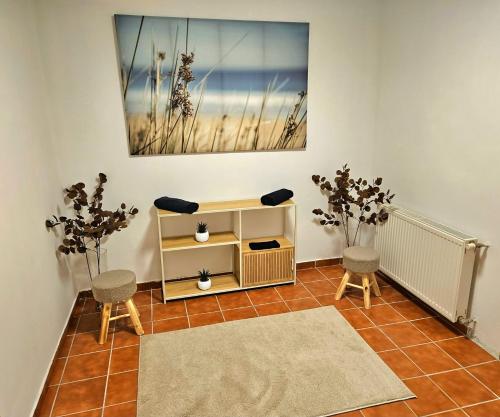 Posezení v ubytování Gemütliche Ferienwohnung Parndorf
