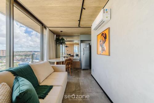 Khu vực ghế ngồi tại NWTs - Estúdios com Vista Lateral Mar em Maceió II