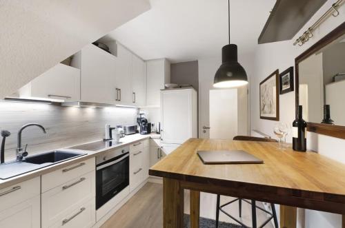 Kuchyň nebo kuchyňský kout v ubytování Maisonette Aurich