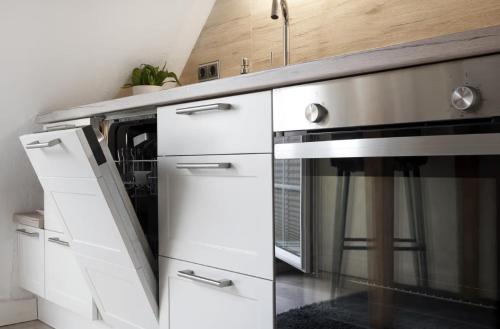 Kuchyň nebo kuchyňský kout v ubytování Maisonette Aurich