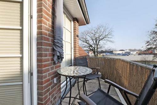 Balkón nebo terasa v ubytování Maisonette Aurich