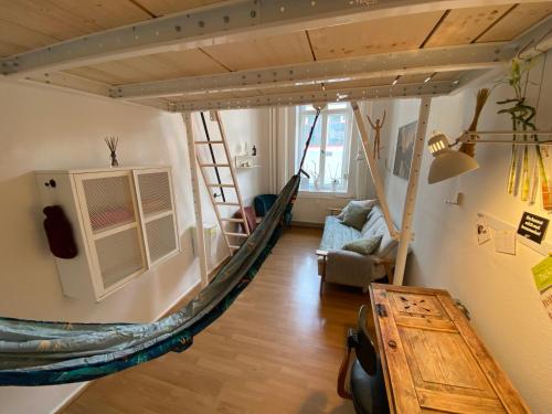 Χώρος καθιστικού στο Kiez Hostel Berlin