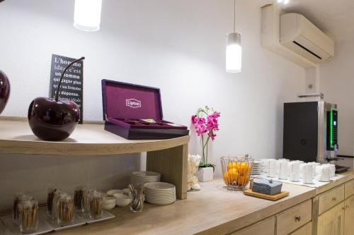 Küche/Küchenzeile in der Unterkunft Hotel La Santa