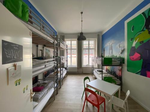 Χώρος καθιστικού στο Kiez Hostel Berlin