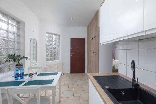 Køkken eller tekøkken på Hoff dom przy morzu