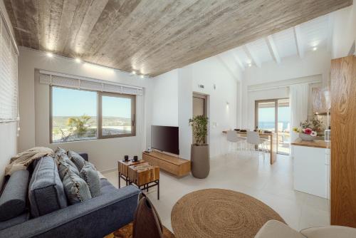 Χώρος καθιστικού στο Ethereal White Villas
