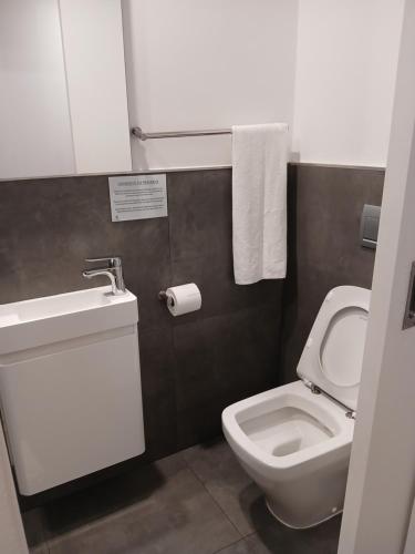 开普敦ikhayahome的带马桶和水槽的小浴室