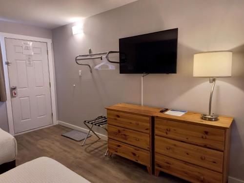 Televisyen dan/atau pusat hiburan di Fireweed Motel