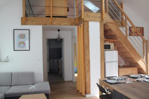 Le bourg a pieds et la plage juste a coté